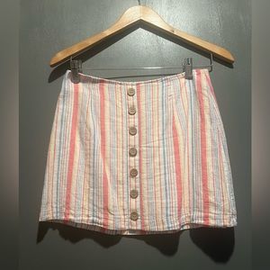 Striped Linen Skirt